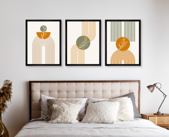 Boho Plant Framed Wall Art Print Botanical Design