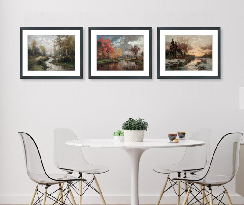 Golden Hour River - Set of three