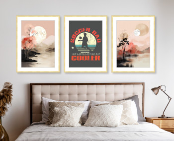 Soccer DAD - Father's Day Gift, Abstract Boho Style