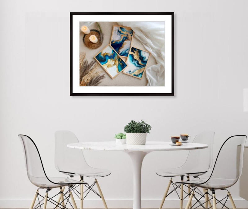 Deep Box Frame Frame - 35mm Deep Dark Oak Wood Frame - Normal